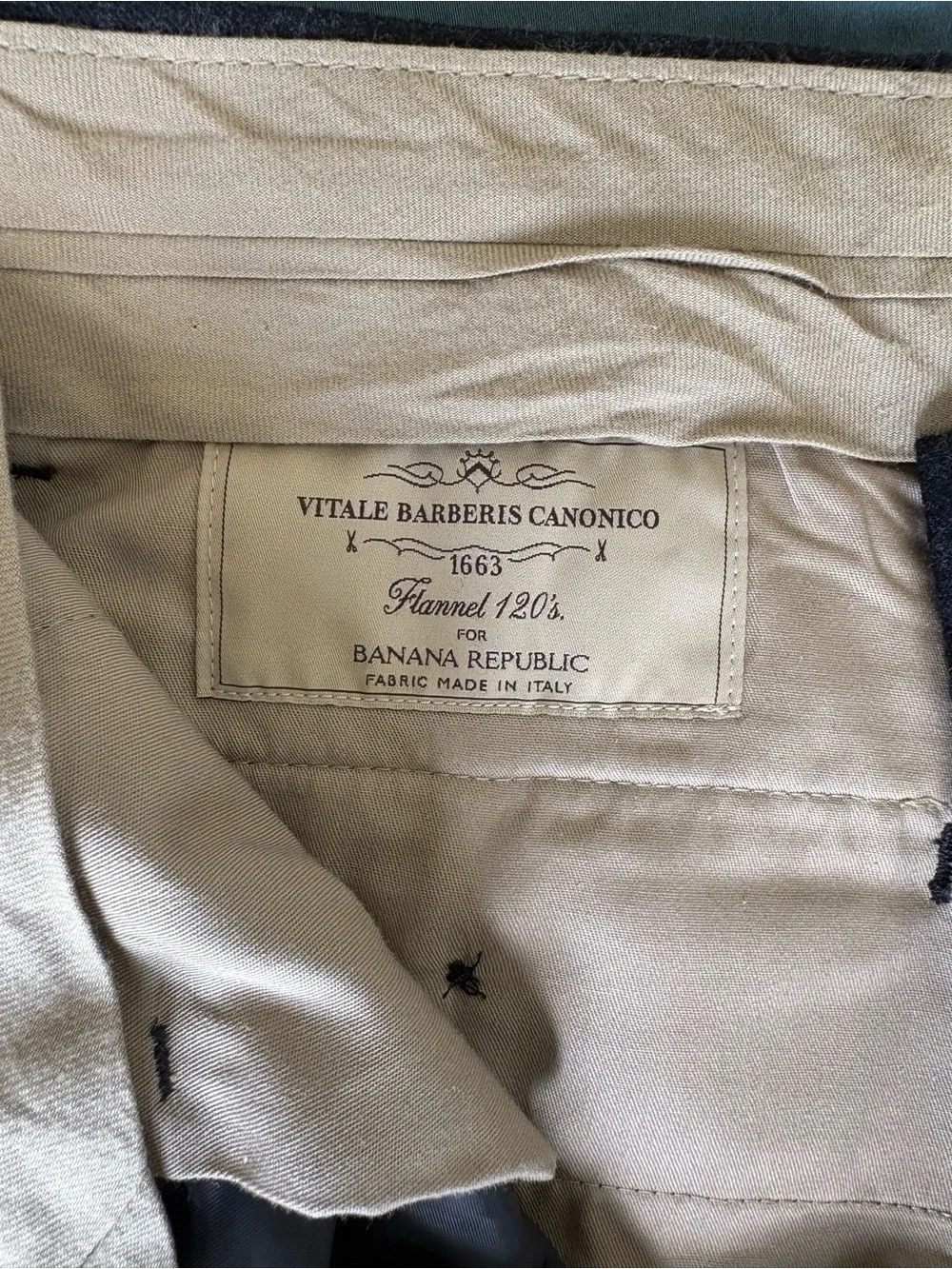 Banana Republic — Men’s Gray Flannel 120’s Tapered Fit Dress Pants 28x28